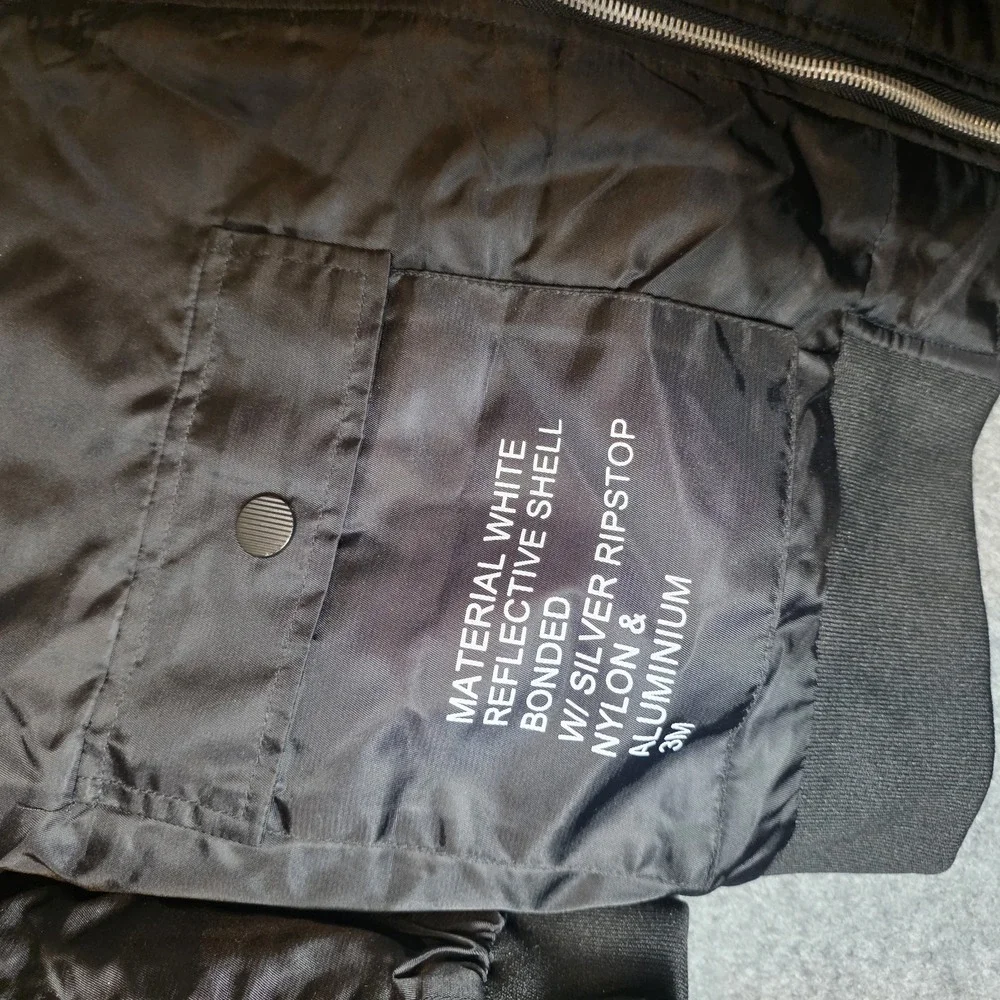 Asstseries Militare black polyester NASA Astronaut full zip jacket adults Lrg F1